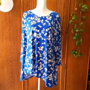 Anne Klein Blue lapis top 3X